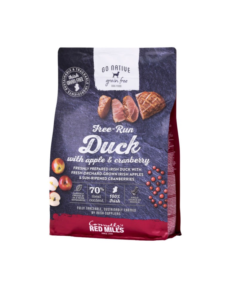 Go Native Duck with Apple & Cranberry dog food bag