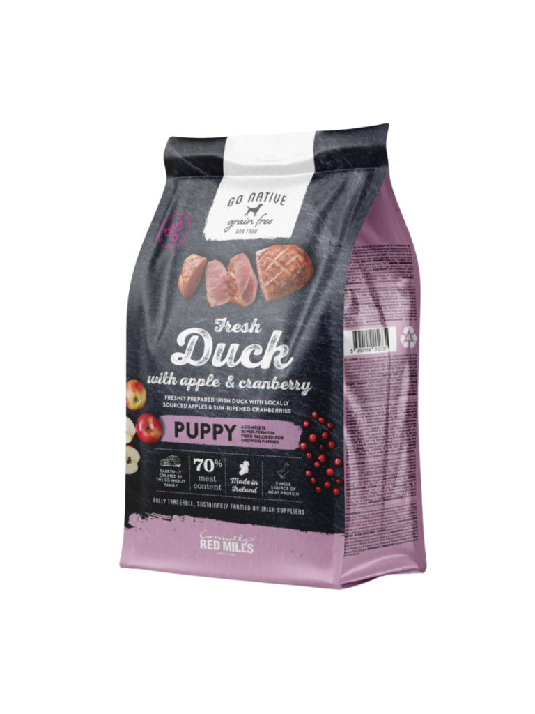Go Native Puppy Duck with Apple & Cranberry dog food bag