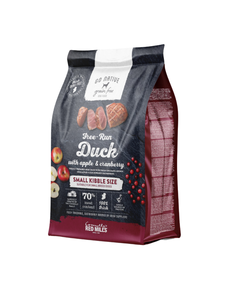 Go Native Small Breed Duck with Apple & Cranberry dog food bag