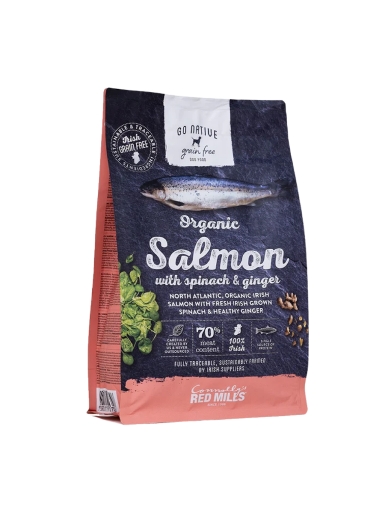 Go Native Salmon with Spinach & Ginger dog food bag