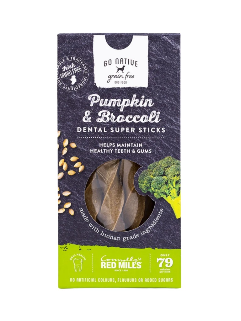 Go Native Pumpkin & Broccoli dental super sticks pack