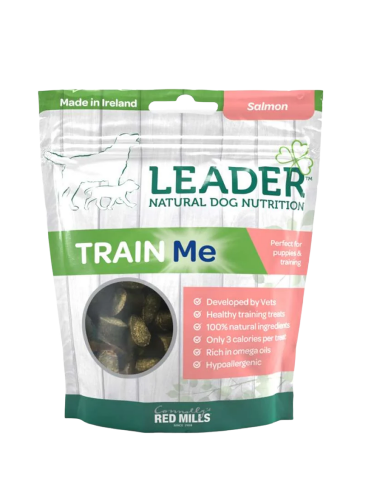 Leader Train Me Salmon dog treats pack
